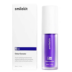 Spuma mov pentru albirea dintilor V34 SmileKit 30ml corector de culoare