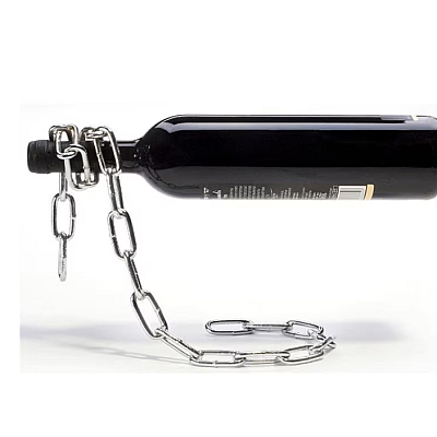 Suport sticla de vin in forma de lant AURIU