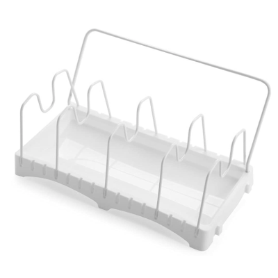 Organizator cu 4 compartimente pentru tigai/capace Organizator cu 4 compartimente pentru tigai/capace