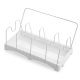 Organizator cu 4 compartimente pentru tigai/capace Organizator cu 4 compartimente pentru tigai/capace