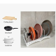 Organizator cu 4 compartimente pentru tigai/capace Organizator cu 4 compartimente pentru tigai/capace