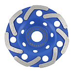 Disc Diamantat ALBASTRU 125 Mm cu segmenti GRI pentru Slefuire Beton Mozaic Suprafete Dure