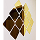 Set 10 Oglinzi Design PATRAT AURIU - Oglinzi Decorative Acrilice Cristal - Diamant - Fagure