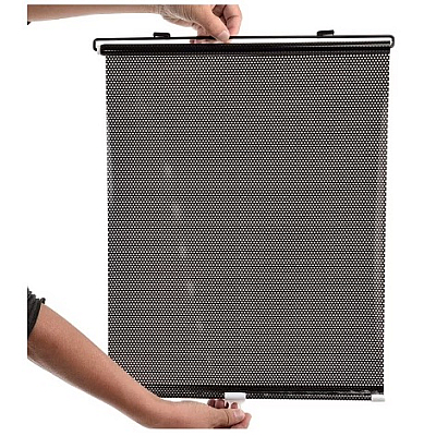 Parasolar auto cu ventuze retractabil negru 45 cm x 125 cm