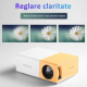 Video Proiector Mini Portabil LED 1080P Full HD Display Galben Alb Video Proiector Mini Portabil LED 1080P Full HD Display Galben Alb