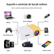 Video Proiector Mini Portabil LED 1080P Full HD Display Galben Alb Video Proiector Mini Portabil LED 1080P Full HD Display Galben Alb