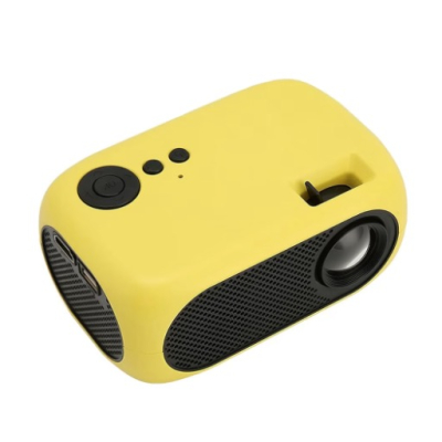 Video Proiector Mini Super HD 1080P 1200 Lumeni Cu Telecomanda Galben Video Proiector Mini Super HD 1080P 1200 Lumeni Cu Telecomanda Galben
