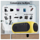 Video Proiector Mini Super HD 1080P 1200 Lumeni Cu Telecomanda Galben Video Proiector Mini Super HD 1080P 1200 Lumeni Cu Telecomanda Galben
