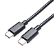 Cablu Cauciuc Negru 2m USB tip C - USB tip C 
