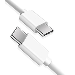Cablu Cauciuc Alb 2m USB tip C - USB tip C 