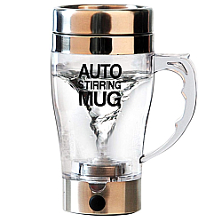 Cana Transparenta cu Amestecare Automata si Maner - Auto Stirring Mug 350 ml