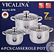 Set 3 Oale inox VL375 grele din Otel inoxidabil cu Capac