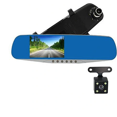 Oglinda Auto cu Camera Fata - Spate Display 4.3" 