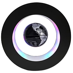 Glob pamantesc magnetic plutitor cu iluminare LED Negru 18 cm x 18 cm x 5 cm