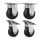 Set 4 Roti 32mm NEGRE Pivotante NEGRE ROTILE culoarea Negru Set 4 Roti 32mm NEGRE Pivotante NEGRE ROTILE culoarea Negru