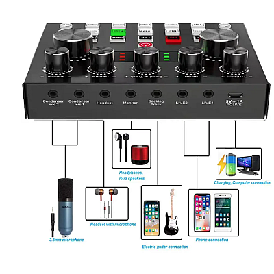 Set Microfon Profesional Q SK8 cu mixer