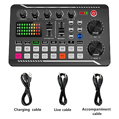 Placa de Sunet Live Q SK7 cu Mixer Audio Podcast si Schimbator de Voce