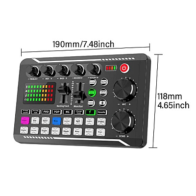 Placa de Sunet Live Q SK7 cu Mixer Audio Podcast si Schimbator de Voce