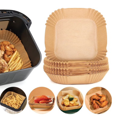 Set 50 hartii de copt PATRATE pentru friteuza Unica folosinta 16 cm Set 50 hartii de copt PATRATE pentru friteuza Unica folosinta 16 cm