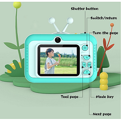 Camera pentru copii HD 1080P Melc Portocaliu