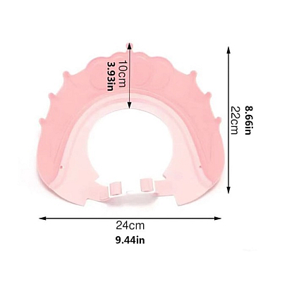 Palarie tip Coroana Aparatoare pentru ochi si urechi pentru spalat pe cap pentru Bebelusi ROZ
