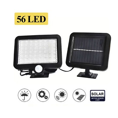 Lampa solara 56 LED SL-F56 cu Senzor miscare si Panou Solar cu cablu 5 m