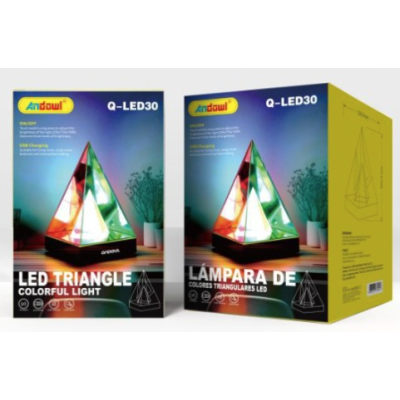 Lampa decorativa cu LED uri stil piramida Q LED30 Andowl Alimentare USB Lampa decorativa cu LED uri stil piramida Q LED30 Andowl Alimentare USB