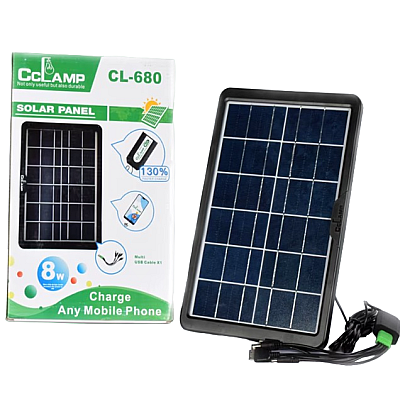 Panou solar portabil CL-680 6V 8W cu Port multi USB