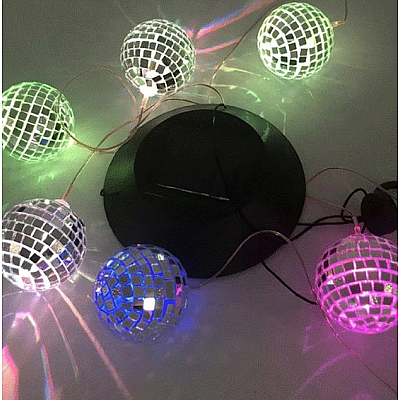 Lampa Solara A148-FL9 Clopotel de Vant cu Globuri Disco RGB