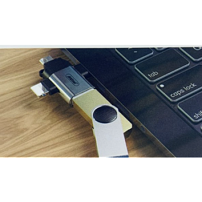 Adaptor OTG 3in1 de la USB 3.0 la Micro USB/Type C/Lightning