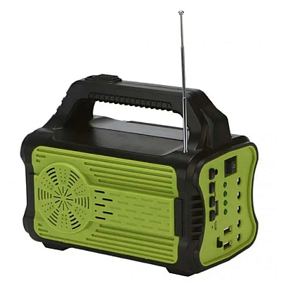 Kit solar GD Plus GD-8075 Radio FM MP3 Player cu lanterna, powerbank 10000mAh, 4 becuri LED