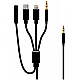Cablu Adaptor Auxiliar Audio Jack 3.5mm 4in1 Andowl QSX12
