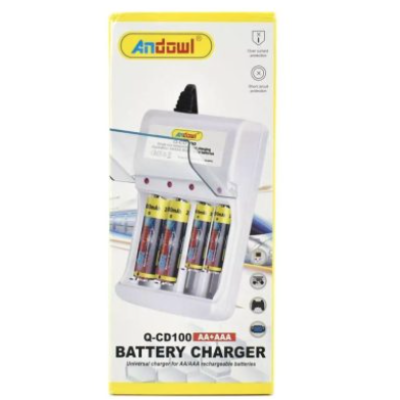 Incarcator baterii cu 4 sloturi Andowl Q CD100 Incarcator baterii cu 4 sloturi Andowl Q CD100