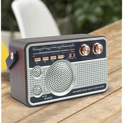 Radio FM model RETRO portabil Q FM01 Bluetooth USB AUX