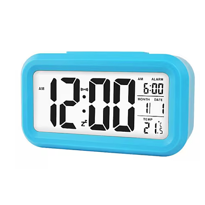 Ceas cu alarma electronic din Plastic Gri/Albastru