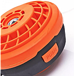 Cap motocoasa buton metal gri+portocaliu MX144 Cap motocoasa buton metal gri+portocaliu MX144