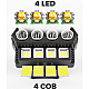 Lanterna de cap LL-6644 cu 4 LED + 4 COB