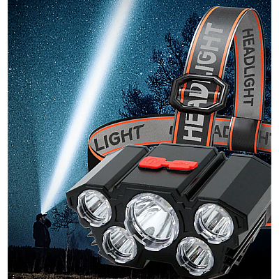 Lanterna de cap F-T21cu 5 LEDuri IPX5 