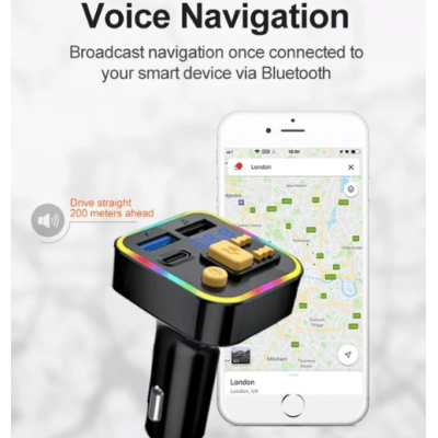 Modulator auto Bluetooth M6 cu Incarcator PD Modulator auto Bluetooth M6 cu Incarcator PD