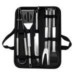 Set de 10 ustensile pentru gratar din Inox cu Husa de Depozitare Set de 10 ustensile pentru gratar din Inox cu Husa de Depozitare