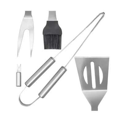 Set de 10 ustensile pentru gratar din Inox cu Husa de Depozitare Set de 10 ustensile pentru gratar din Inox cu Husa de Depozitare