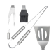 Set de 10 ustensile pentru gratar din Inox cu Husa de Depozitare Set de 10 ustensile pentru gratar din Inox cu Husa de Depozitare