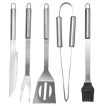 Set de 10 ustensile pentru gratar din Inox cu Husa de Depozitare Set de 10 ustensile pentru gratar din Inox cu Husa de Depozitare