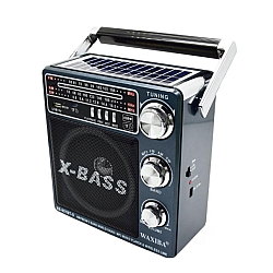 Radio cu Panou Solar XB-921 BT X-Bass mp3 player cu suport card sd/usb NEGRU