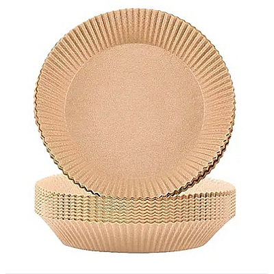 Set 50 hartii de copt ROTUNDE pentru friteuza Unica folosinta 16x4.5 cm Maro