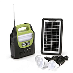 Kit solar GD-8072 cu lampa multifunctionala panou solar si 3 Becuri 