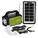 Kit solar GD-8075 cu lampa multifunctionala panou solar si 4 Becuri