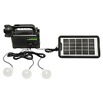 Kit solar GD-P30FM Radio cu lampa multifunctionala panou solar si 3 Becuri 