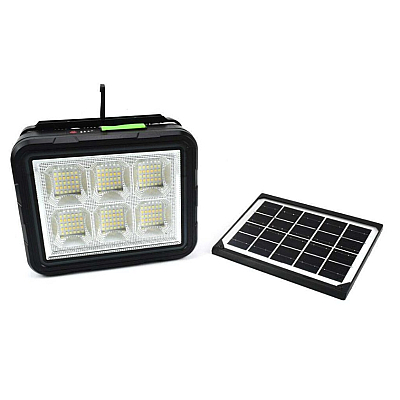 Proiector 216 LED Solar cu Baterie GD-2207A 4 Moduri de Iluminare 150W