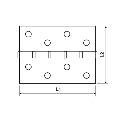 Set 2 x Balama cu aripi plane din inox pentru usa